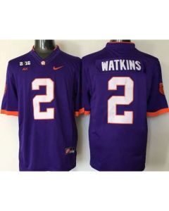 Tigers #2 Sammy Watkins Purple Limited 2016 College Football Playoff National Championship Patch Stitched NCAA Jersey