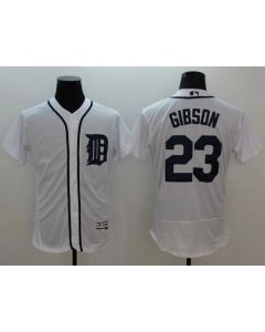 Tigers #23 Kirk Gibson White Flexbase Authentic Collection Stitched MLB Jersey