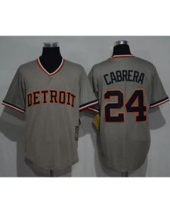 Tigers #24 Miguel Cabrera Grey Cooperstown Throwback Stitched MLB Jersey
