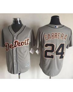 Tigers #24 Miguel Cabrera Grey New Cool Base Stitched MLB Jersey