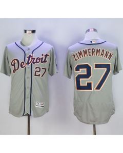 Tigers #27 Jordan Zimmermann Grey Flexbase Authentic Collection Stitched MLB Jersey