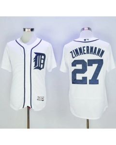 Tigers #27 Jordan Zimmermann White Flexbase Authentic Collection Stitched MLB Jersey