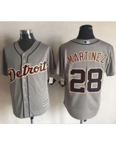 Tigers #28 J. D. Martinez Grey New Cool Base Stitched MLB Jersey