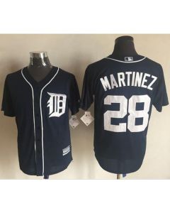 Tigers #28 J. D. Martinez Navy Blue New Cool Base Stitched MLB Jersey