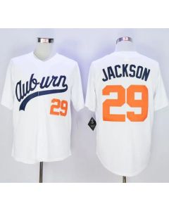 Tigers #29 Bo Jackson White Throwback Stitched NCAA Jersey