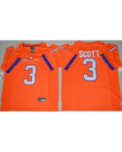 Tigers #3 Artavis Scott Orange Limited Stitched NCAA Jersey