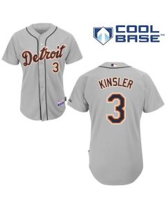 Tigers #3 ian Kinsler Grey Cool Base Stitched MLB Jersey