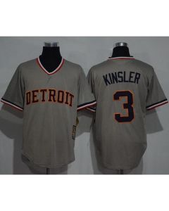 Tigers #3 ian Kinsler Grey Cooperstown Throwback Stitched MLB Jersey