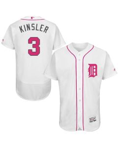 Tigers #3 ian Kinsler White Flexbase Authentic Collection 2016 Mother's Day Stitched MLB Jersey