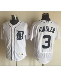 Tigers #3 ian Kinsler White Flexbase Authentic Collection Stitched MLB Jersey