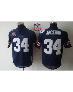 Tigers #34 Bo Jackson Blue 2014 BCS Bowl Patch Stitched NCAA Jersey
