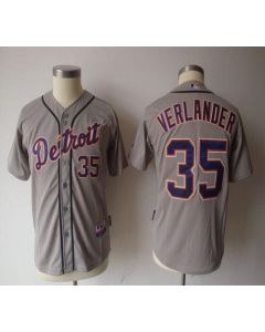 Tigers #35 Justin Verlander Grey Cool Base Stitched Youth MLB Jersey