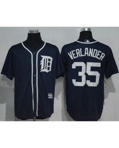 Tigers #35 Justin Verlander Navy Blue New Cool Base Stitched MLB Jersey
