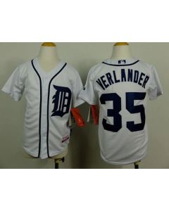 Tigers #35 Justin Verlander White Cool Base Stitched Youth MLB Jersey