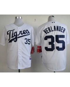 Tigers #35 Justin Verlander White Home "Los Tigres" Stitched MLB Jersey