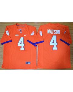 Tigers #4 Deshaun Watson Orange Limited Stitched NCAA Jersey