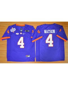 Tigers #4 Deshaun Watson Purple 2016 National Championship Stitched NCAA Jersey