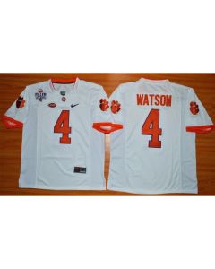 Tigers #4 Deshaun Watson White 1975-1978 Fuller Stitched NCAA Jersey