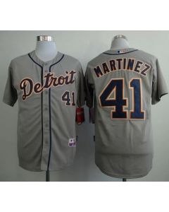 Tigers #41 Victor Martinez Grey Cool Base Stitched MLB Jersey