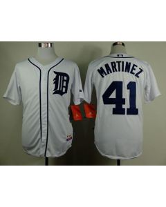 Tigers #41 Victor Martinez White Cool Base Stitched MLB Jersey