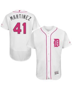 Tigers #41 Victor Martinez White Flexbase Authentic Collection 2016 Mother's Day Stitched MLB Jersey