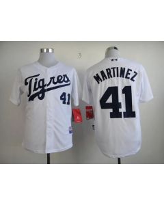 Tigers #41 Victor Martinez White "Los Tigres" Stitched MLB Jersey