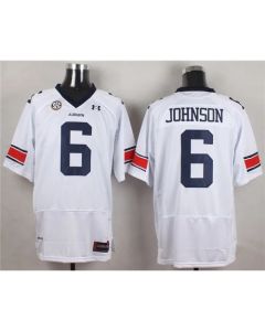 Tigers #6 Jeremy Johnson White Stitched NCAA Jersey