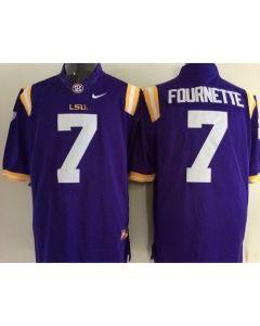 Tigers #7 Leonard Fournette Purple Limited Stitched Youth NCAA Jersey