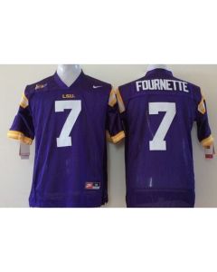 Tigers #7 Leonard Fournette Purple Stitched Youth NCAA Jersey