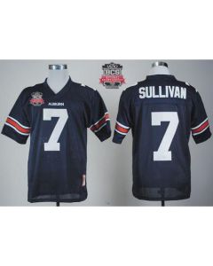 Tigers #7 Pat Sullivan Blue Throwback 2014 BCS Bowl Patch Stitched NCAA Jersey