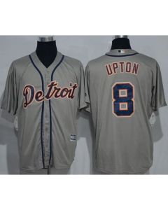 Tigers #8 Justin Upton Grey New Cool Base Stitched MLB Jersey