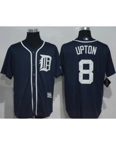 Tigers #8 Justin Upton Navy Blue New Cool Base Stitched MLB Jersey