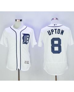 Tigers #8 Justin Upton White Flexbase Authentic Collection Stitched MLB Jersey