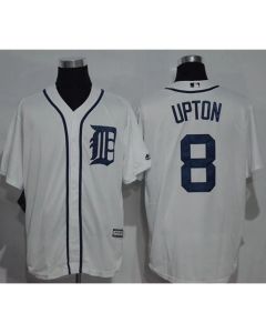Tigers #8 Justin Upton White New Cool Base Stitched MLB Jersey
