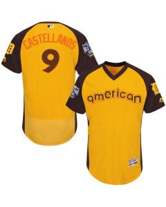 Tigers #9 Nick Castellanos Gold Flexbase Authentic Collection 2016 All-Star American League Stitched MLB Jersey