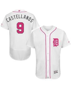 Tigers #9 Nick Castellanos White Flexbase Authentic Collection 2016 Mother's Day Stitched MLB Jersey