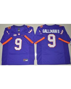 Tigers #9 Wayne Gallman II Purple Limited Stitched NCAA Jersey