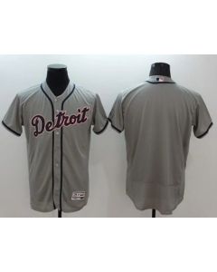 Tigers Blank Grey Flexbase Authentic Collection Stitched MLB Jersey