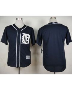 Tigers Blank Navy Blue Cool Base Stitched MLB Jersey