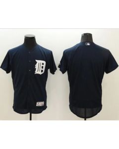 Tigers Blank Navy Blue Flexbase Authentic Collection Stitched MLB Jersey