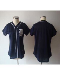 Tigers Blank Navy Blue Women's Fashion Stitched MLB Jersey