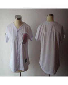 Tigers Blank White Pink Number Women's Fashion Stitched MLB Jersey