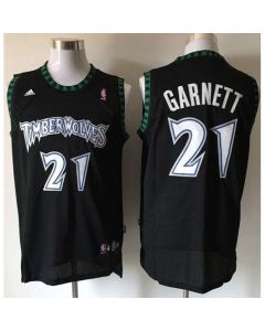 Timberwolves #21 Retro Garnett Black Stitched NBA Jersey