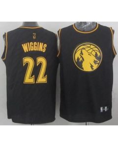 Timberwolves #22 Andrew Wiggins Black Precious Metals Fashion Stitched NBA Jersey