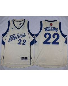 Timberwolves #22 Andrew Wiggins Cream 2015-2016 Christmas Day Stitched NBA Jersey