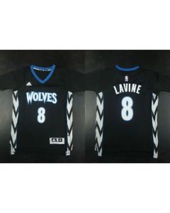 Timberwolves #8 Zach LaVine Black Alternate Stitched NBA Jersey
