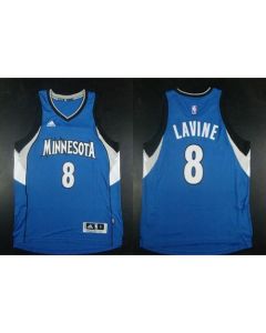 Timberwolves #8 Zach LaVine Blue Road Stitched NBA Jersey