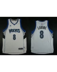 Timberwolves #8 Zach LaVine White Home Stitched NBA Jersey