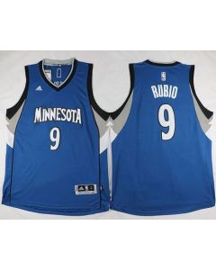 Timberwolves #9 Ricky Rubio Revolution 30 Blue Stitched NBA Jersey