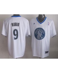 Timberwolves #9 Ricky Rubio White 2013 Christmas Day Swingman Stitched NBA Jersey